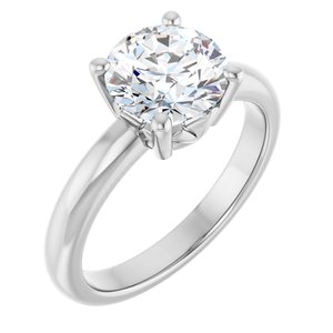 Platinum 8 mm Round Ring Mounting