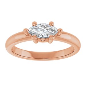 10K Rose Gold 8x4 mm Marquise Ring Mounting – image 5