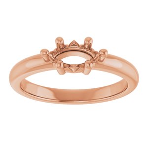 10K Rose Gold 8x4 mm Marquise Ring Mounting – image 6
