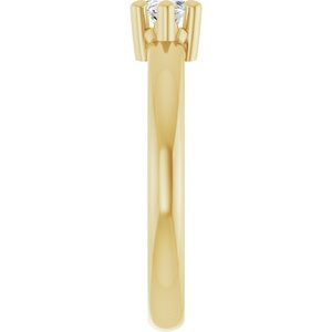 10K Yellow Gold 8x4 mm Marquise Ring Mounting – image 7