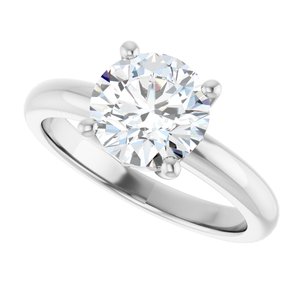 10K X1 White Gold 8 mm Round Ring Mounting – image 8