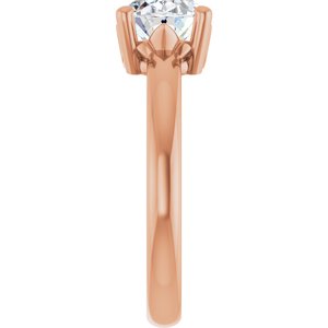 14K Rose Gold 9x7 mm Oval Ring Mounting – image 7