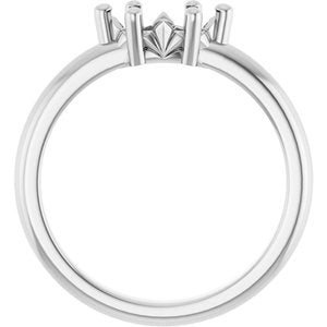 14K White Gold 8x4 mm Marquise Ring Mounting – image 4