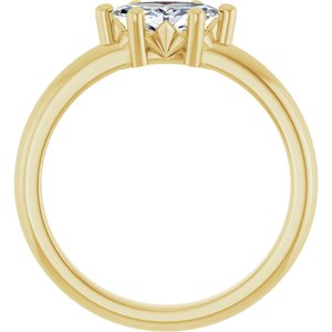 10K Yellow Gold 8x4 mm Marquise Ring Mounting – image 3