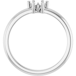 18K X1 White Gold 5x3 mm Marquise Ring Mounting – image 4