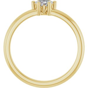 14K Yellow Gold 5x3 mm Marquise Ring Mounting – image 3