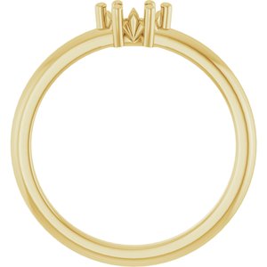 18K Yellow Gold 5x3 mm Marquise Ring Mounting – image 4