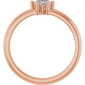14K Rose Gold 5x3 mm Marquise Ring Mounting – image 3