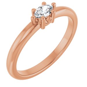 14K Rose Gold 5x3 mm Marquise Ring Mounting