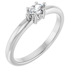 Sterling Silver 5x3 mm Marquise Ring Mounting