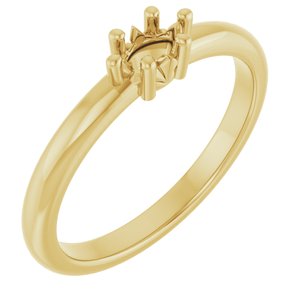 14K Yellow Gold 5x3 mm Marquise Ring Mounting – image 2