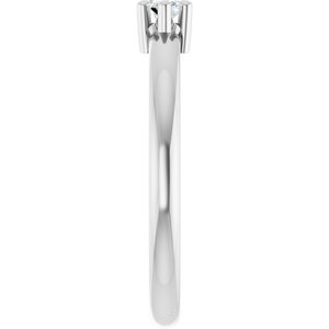18K Palladium White Gold 5x3 mm Marquise Ring Mounting – image 7