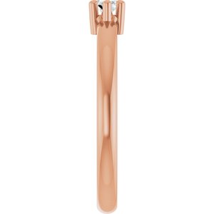 10K Rose Gold 5x3 mm Marquise Ring Mounting – image 7