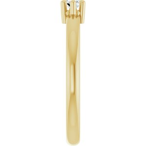 18K Yellow Gold 5x3 mm Marquise Ring Mounting – image 7