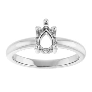 Sterling Silver 7x5 mm Pear Ring Mounting – image 6