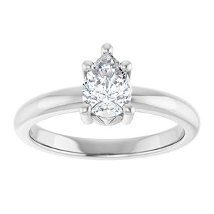 Continuum Sterling Silver 7x5 mm Pear Ring Mounting – image 5