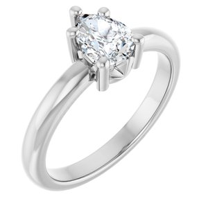 Sterling Silver 7x5 mm Pear Ring Mounting