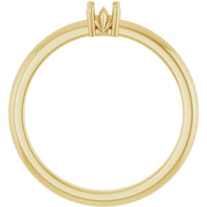 10K Yellow Gold 3.4 mm Round Ring Mounting – image 4