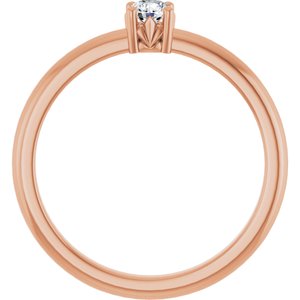 14K Rose Gold 3.4 mm Round Ring Mounting – image 3
