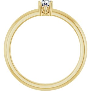 10K Yellow Gold 3.4 mm Round Ring Mounting – image 3