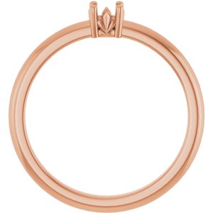 14K Rose Gold 3.4 mm Round Ring Mounting – image 4