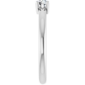 10K X1 White Gold 3.4 mm Round Ring Mounting – image 7