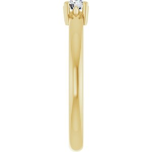 14K Yellow Gold 3.4 mm Round Ring Mounting – image 7
