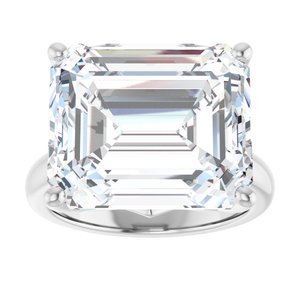 Platinum 15x13 mm Emerald Ring Mounting – image 5