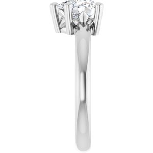 14K X1 White Gold 7x7 mm Heart Ring Mounting – image 7