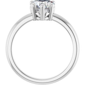 Continuum Sterling Silver 7x7 mm Heart Ring Mounting – image 3