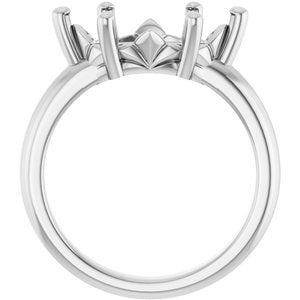 10K X1 White Gold 14x7 mm Marquise Ring Mounting – image 4