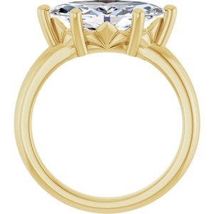 10K Yellow Gold 14x7 mm Marquise Ring Mounting – image 3
