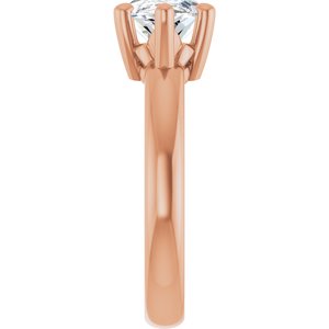 18K Rose Gold 14x7 mm Marquise Ring Mounting – image 7