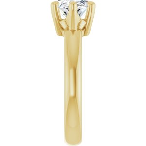 14K Yellow Gold 14x7 mm Marquise Ring Mounting – image 7