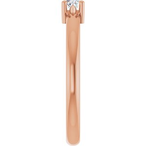 18K Rose Gold 4x3 mm Oval Ring Mounting – image 7