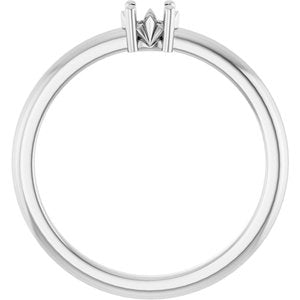 10K X1 White Gold 4x3 mm Oval Ring Mounting – image 4