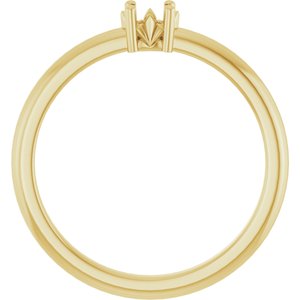 10K Yellow Gold 4x3 mm Oval Ring Mounting – image 4