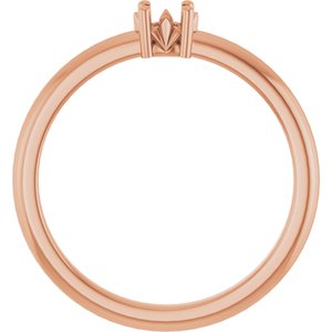 18K Rose Gold 4x3 mm Oval Ring Mounting – image 4