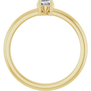 10K Yellow Gold 4x3 mm Oval Ring Mounting – image 3