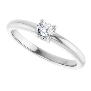 Continuum Sterling Silver 4x3 mm Oval Ring Mounting – image 8