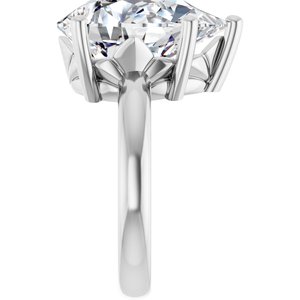 Platinum 16x12 mm Pear Ring Mounting – image 7