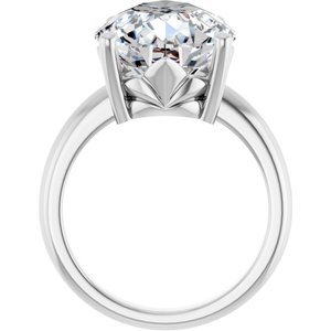 18K Palladium White Gold 16x12 mm Pear Ring Mounting – image 3