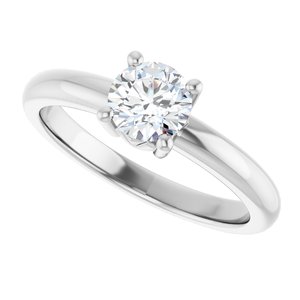 10K White Gold 5.5 mm Round Ring Mounting – image 8