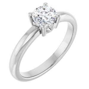10K X1 White Gold 5.5 mm Round Ring Mounting