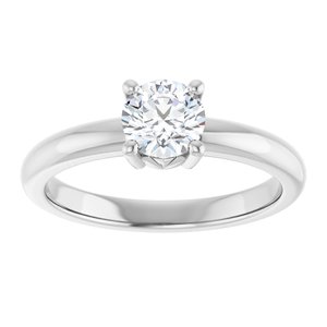Sterling Silver 5.5 mm Round Ring Mounting – image 5