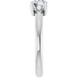 Continuum Sterling Silver 5.5 mm Round Ring Mounting – image 7