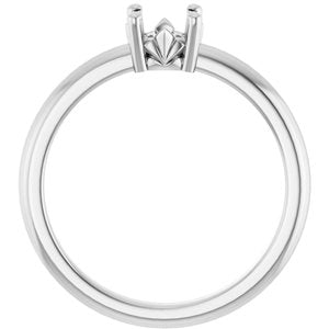 Continuum Sterling Silver 5.5 mm Round Ring Mounting – image 4