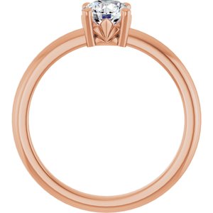 10K Rose Gold 5.5 mm Round Ring Mounting – image 3