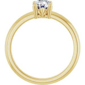 14K Yellow Gold 5.5 mm Round Ring Mounting – image 3