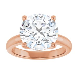 10K Rose Gold 11 mm Round Ring Mounting – image 5